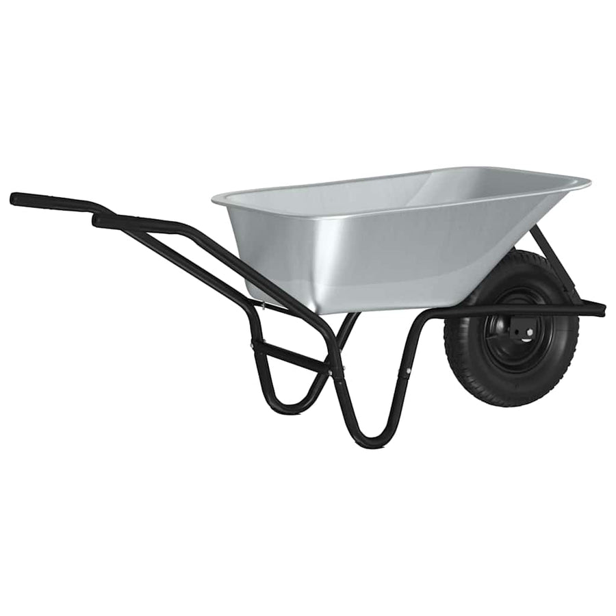 Kruiwagen Zilver en Zwart 141 x 60 x 57 cm Staal