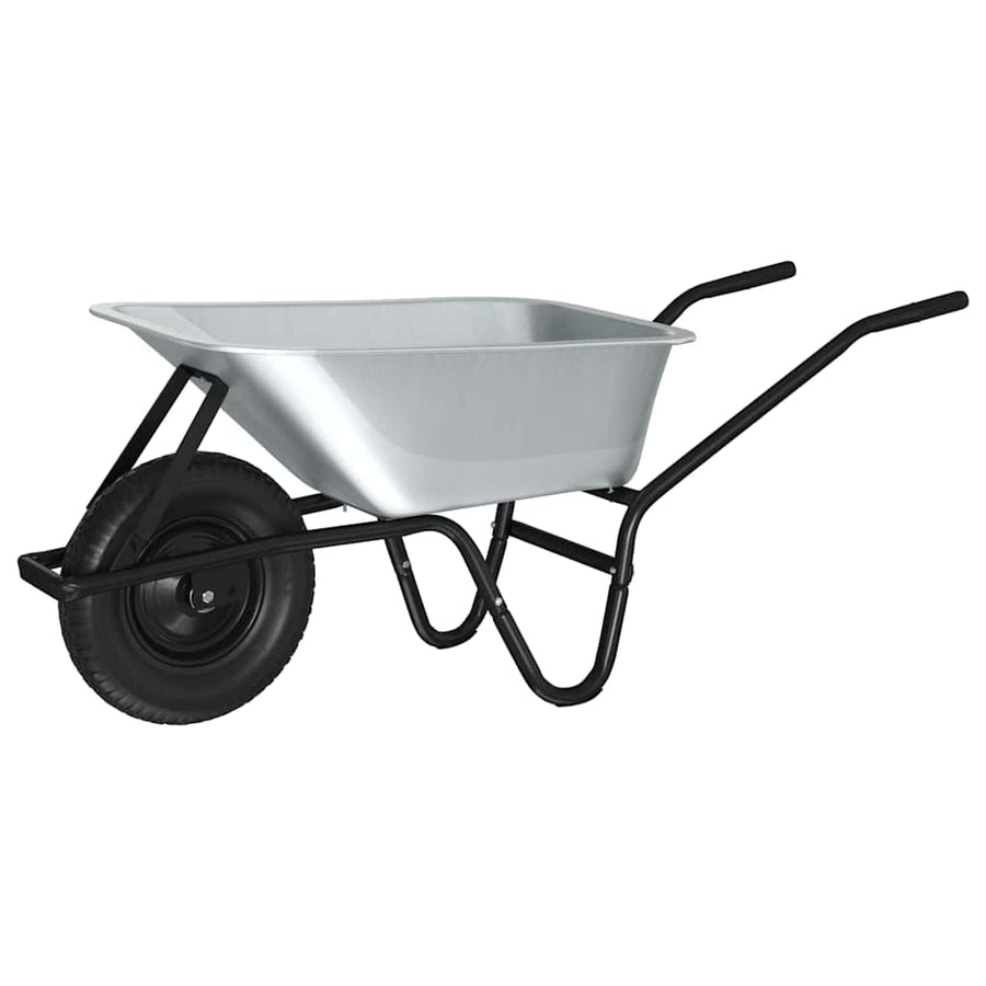 Kruiwagen Zilver en Zwart 141 x 60 x 57 cm Staal