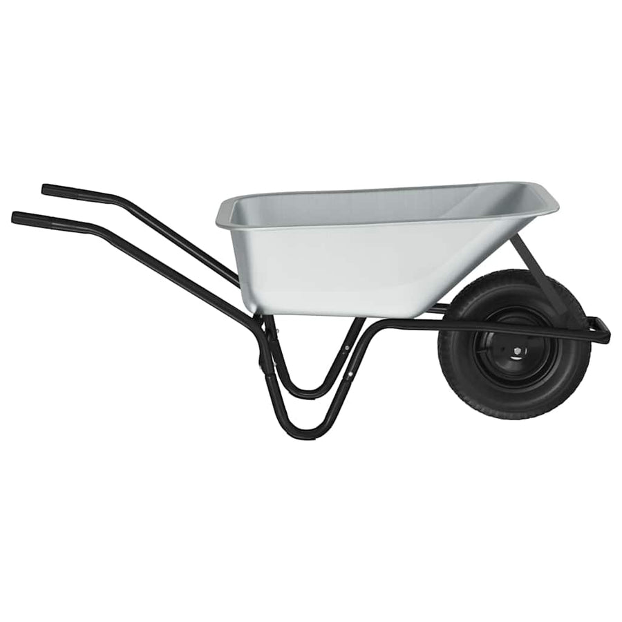 Kruiwagen Zilver en Zwart 141 x 60 x 57 cm Staal