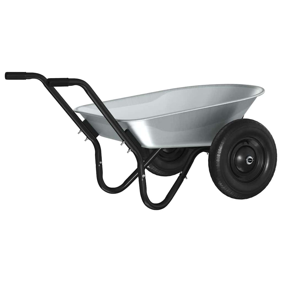 Kruiwagen Zilver en Zwart 124 x 73 x 65 cm Staal