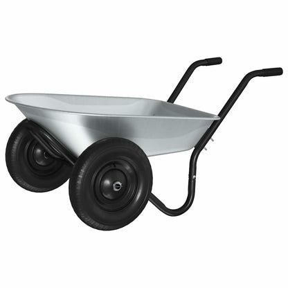 Kruiwagen Zilver en Zwart 124 x 73 x 65 cm Staal