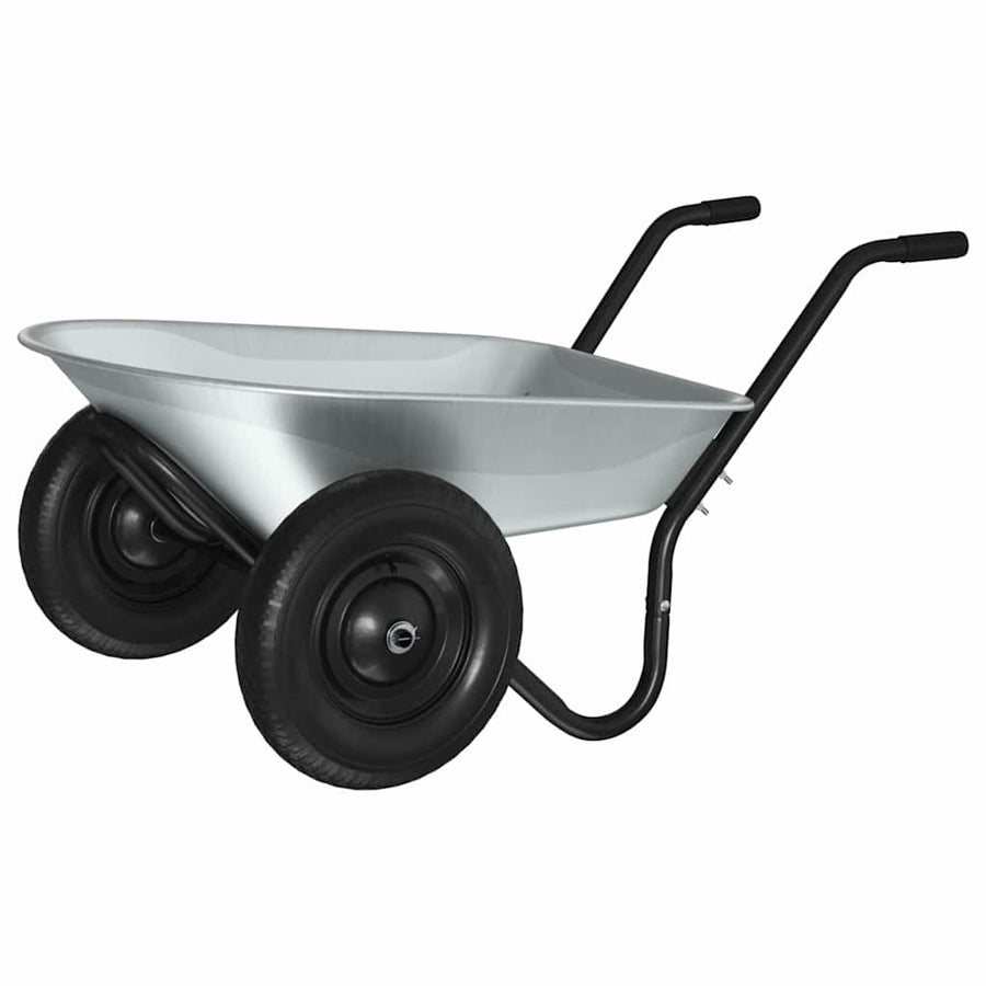 Kruiwagen Zilver en Zwart 124 x 73 x 65 cm Staal