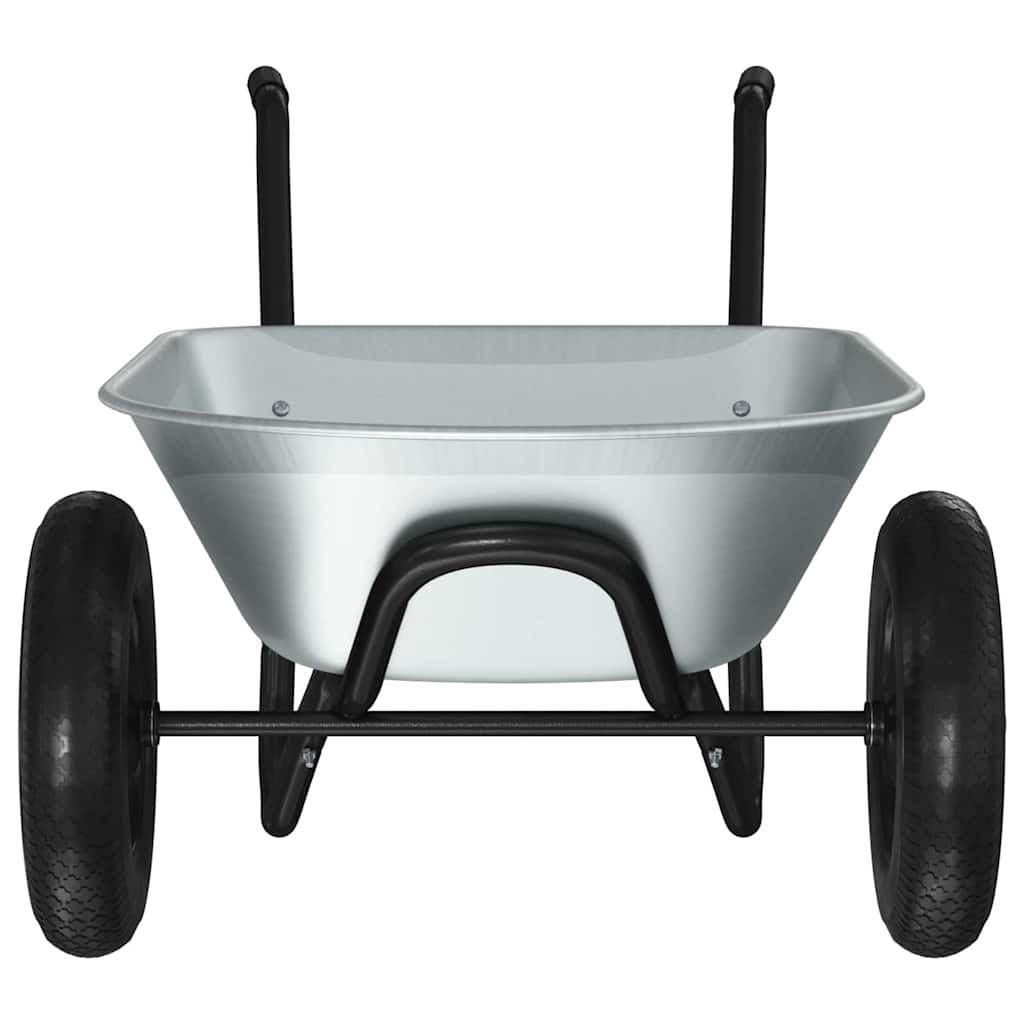 Kruiwagen Zilver en Zwart 124 x 73 x 65 cm Staal