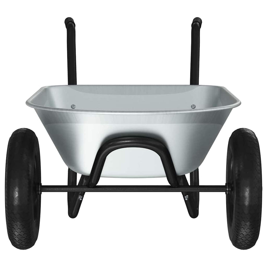 Kruiwagen Zilver en Zwart 124 x 73 x 65 cm Staal