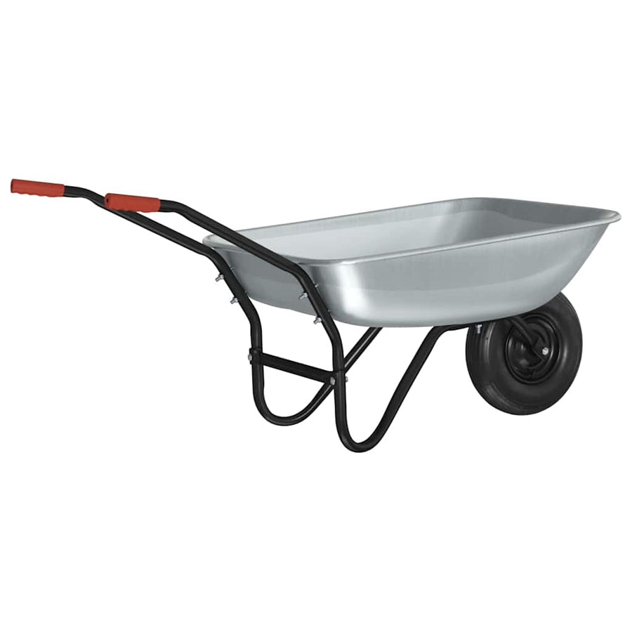 Kruiwagen Zilver en Zwart 133 x 62,5 x 58 cm Staal