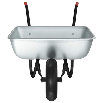 Kruiwagen Zilver en Zwart 133 x 62,5 x 58 cm Staal