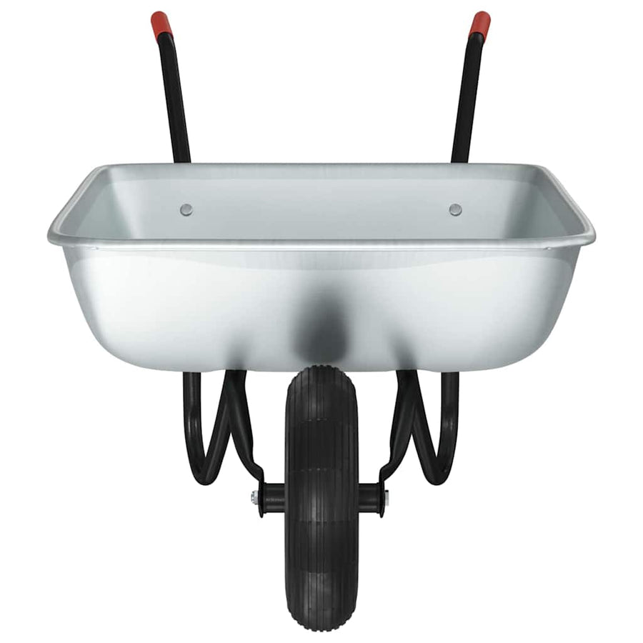 Kruiwagen Zilver en Zwart 133 x 62,5 x 58 cm Staal