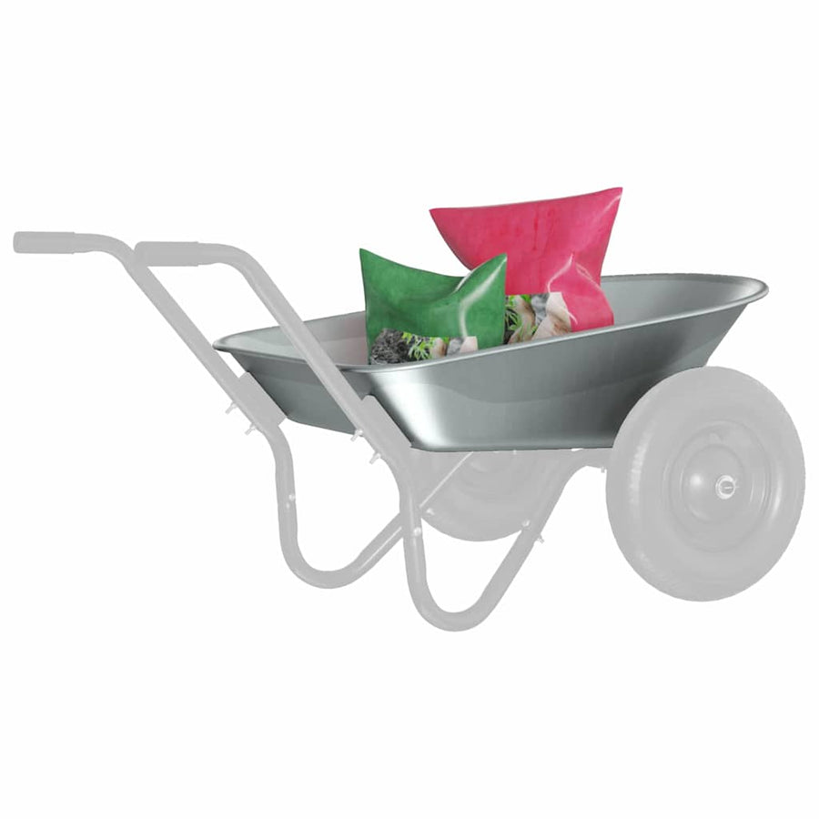 Vervanging voor kruiwagenlade Zilver 90 x 63 x 28 cm Staal