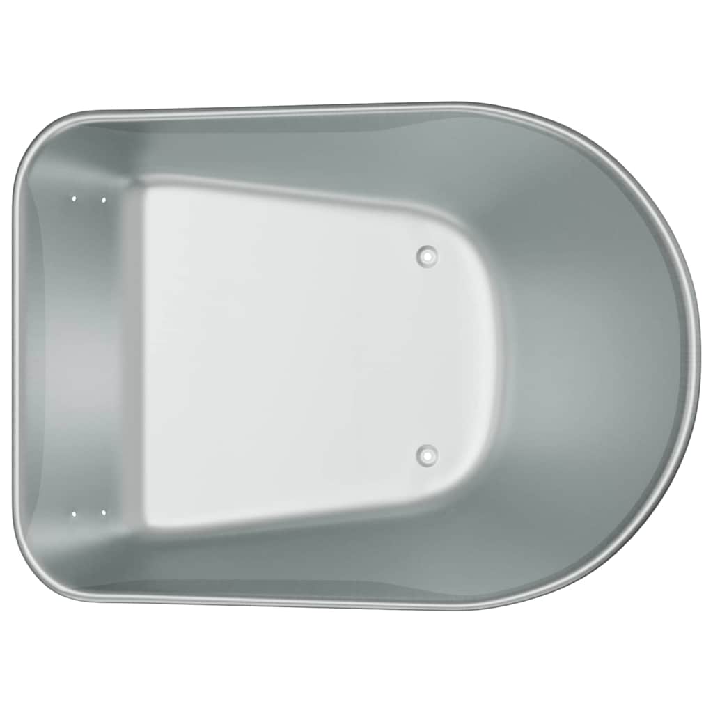 Vervanging voor kruiwagenlade Zilver 90 x 63 x 28 cm Staal