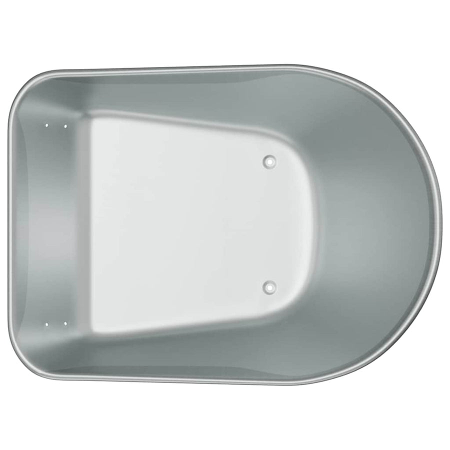 Vervanging voor kruiwagenlade Zilver 90 x 63 x 28 cm Staal