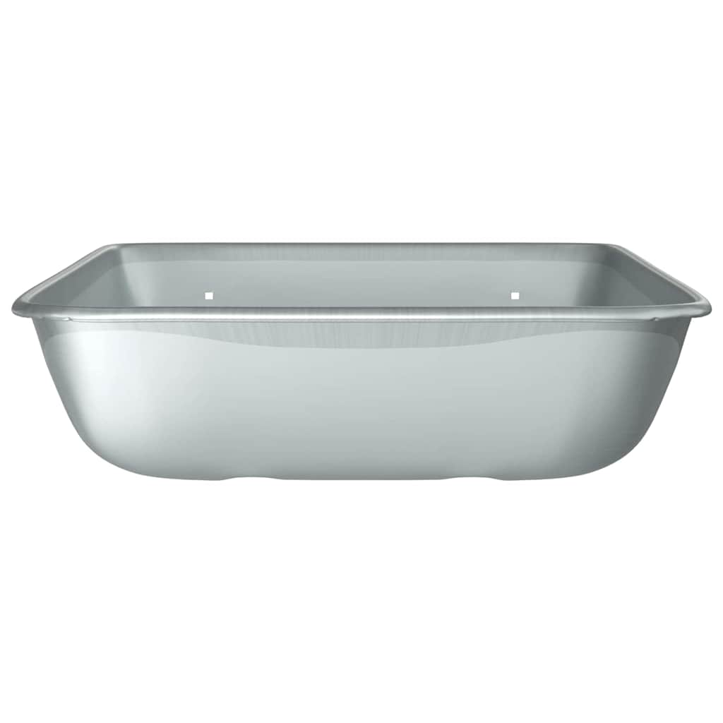 Vervanging voor kruiwagenlade Zilver 80 x 60 x 25 cm Staal