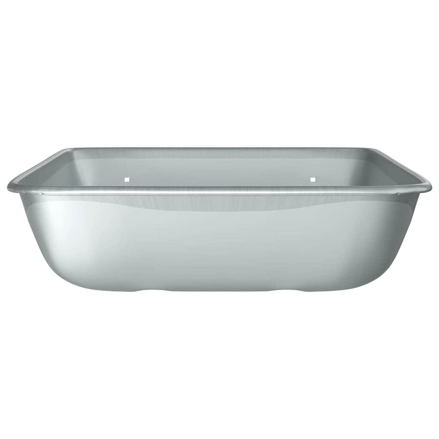 Vervanging voor kruiwagenlade Zilver 80 x 60 x 25 cm Staal