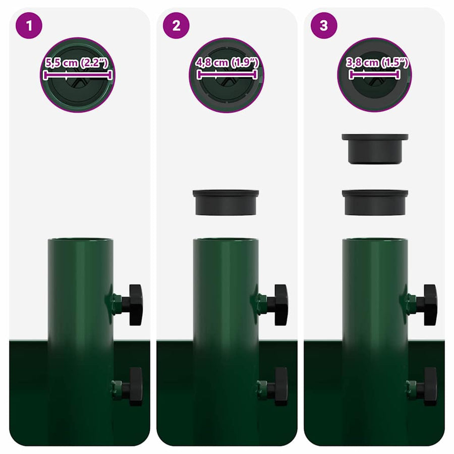 Parasolvoet 45 X 45 X 45 Cm Staal Groen
