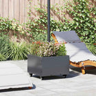 Parasolvoet 45x45x45 cm antraciet staal met wielen