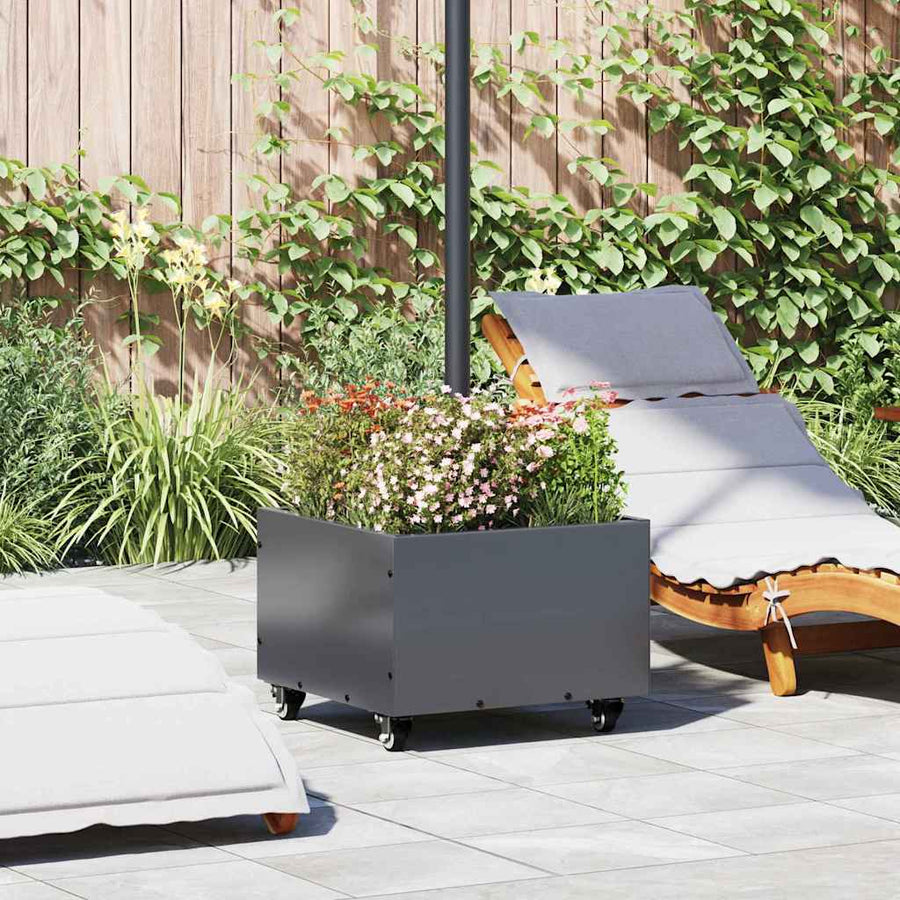 Parasolvoet 45 X 45 X 45 Cm Staal Antraciet