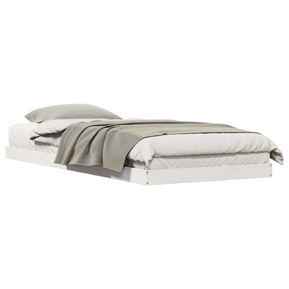Bedframe Wit 213.5 x 104 x 9 cm Massief grenenhout