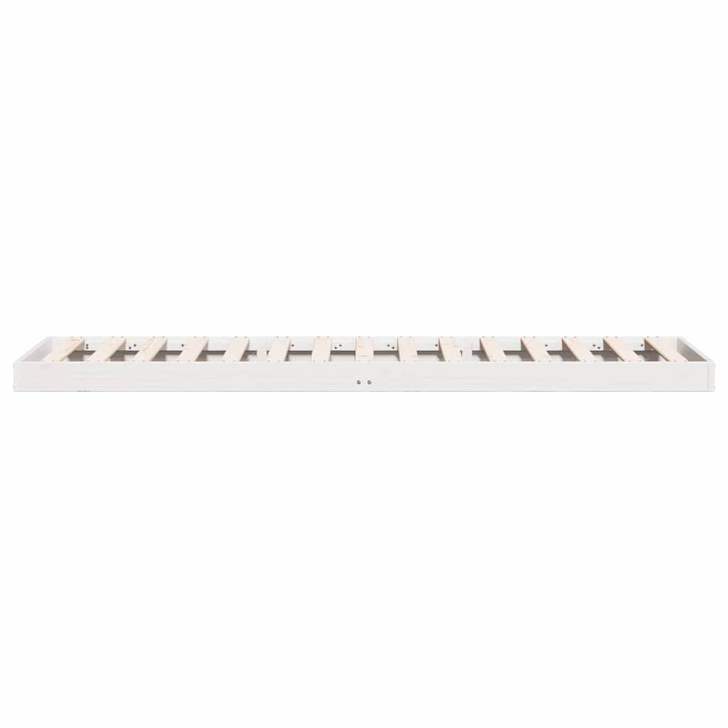 Bedframe Wit 213.5 x 104 x 9 cm Massief grenenhout