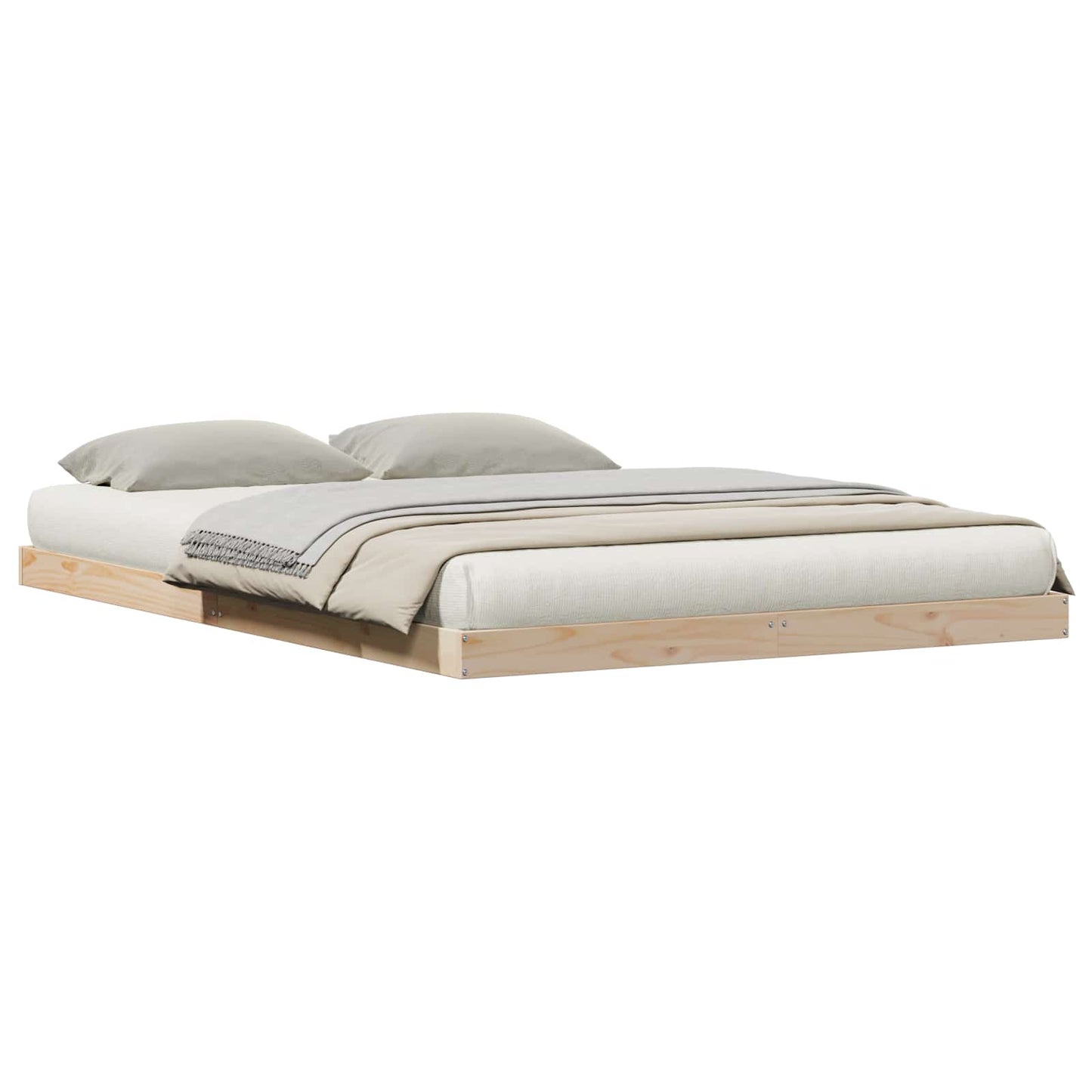 Bedframe Naturel 140 x 210 cm Massief grenenhout