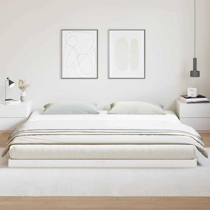 Bedframe Wit 213.5 x 104 x 9 cm Massief grenenhout