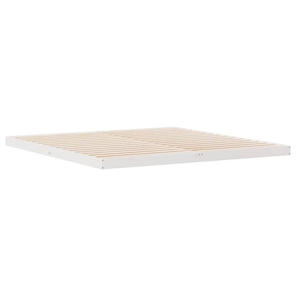 Bedframe Wit 213.5 x 104 x 9 cm Massief grenenhout