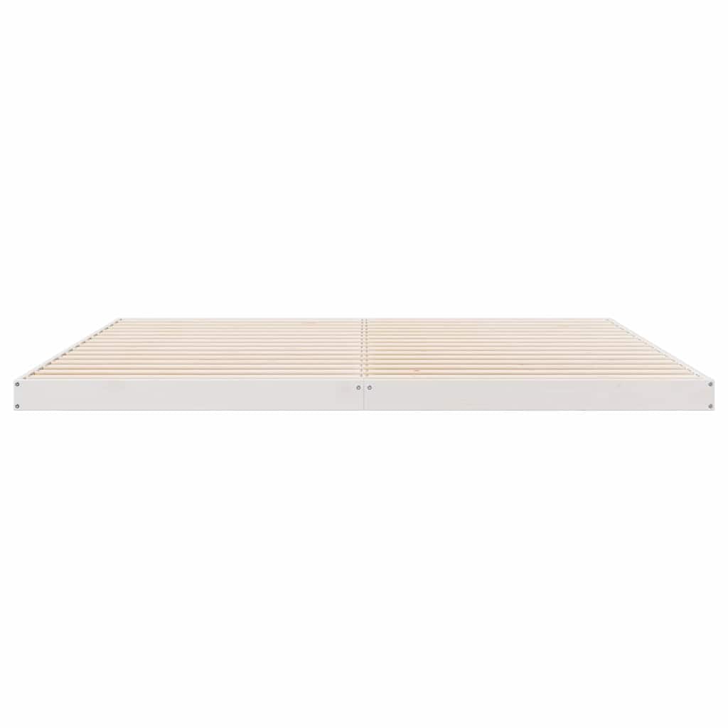 Bedframe Wit 213.5 x 104 x 9 cm Massief grenenhout