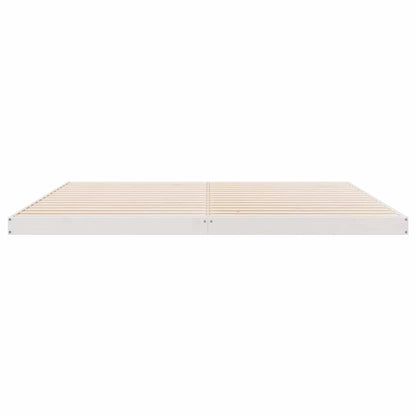 Bedframe Wit 213.5 x 104 x 9 cm Massief grenenhout