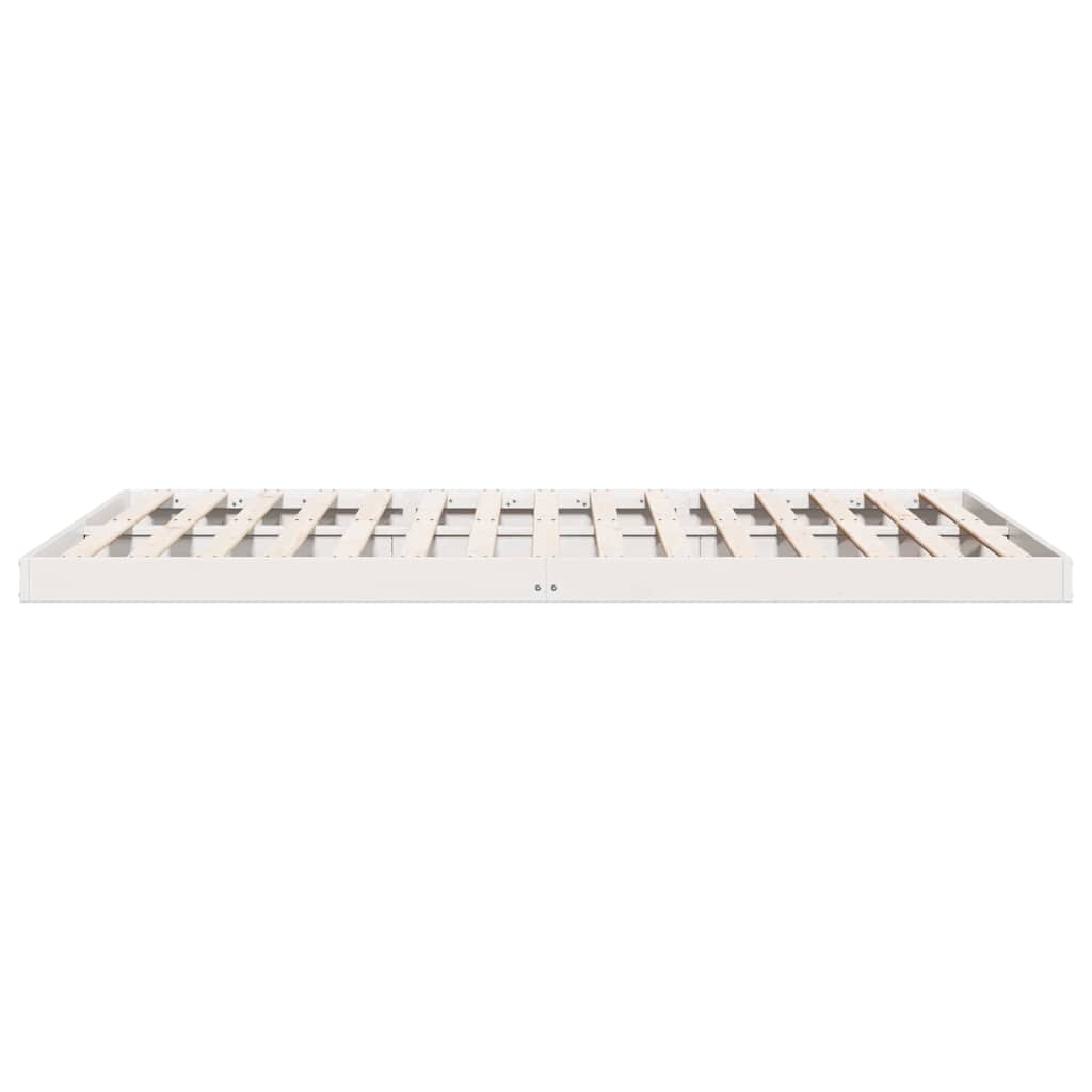 Bedframe Wit 213.5 x 104 x 9 cm Massief grenenhout