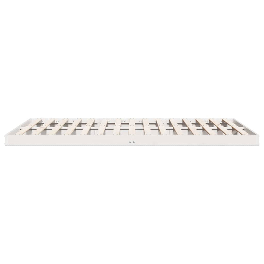 Bedframe Wit 213.5 x 104 x 9 cm Massief grenenhout