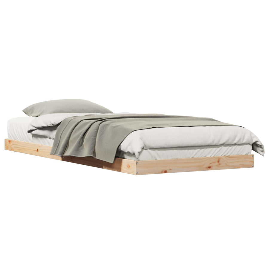 Bedframe Naturel 213.5 x 104 x 9 cm Massief grenenhout
