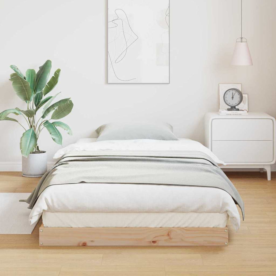 Bedframe Naturel 213.5 x 104 x 9 cm Massief grenenhout