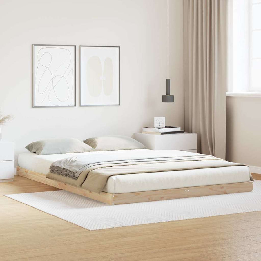 Bedframe Naturel 213.5 x 104 x 9 cm Massief grenenhout