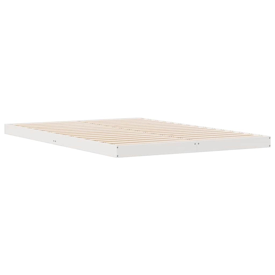 Bedframe Wit 213.5 x 104 x 9 cm Massief grenenhout