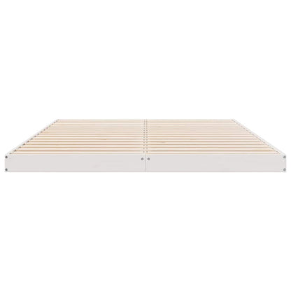 Bedframe Wit 213.5 x 104 x 9 cm Massief grenenhout