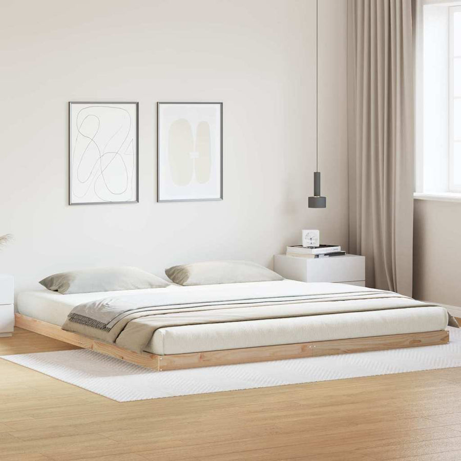Bedframe Naturel 213.5 x 104 x 9 cm Massief grenenhout