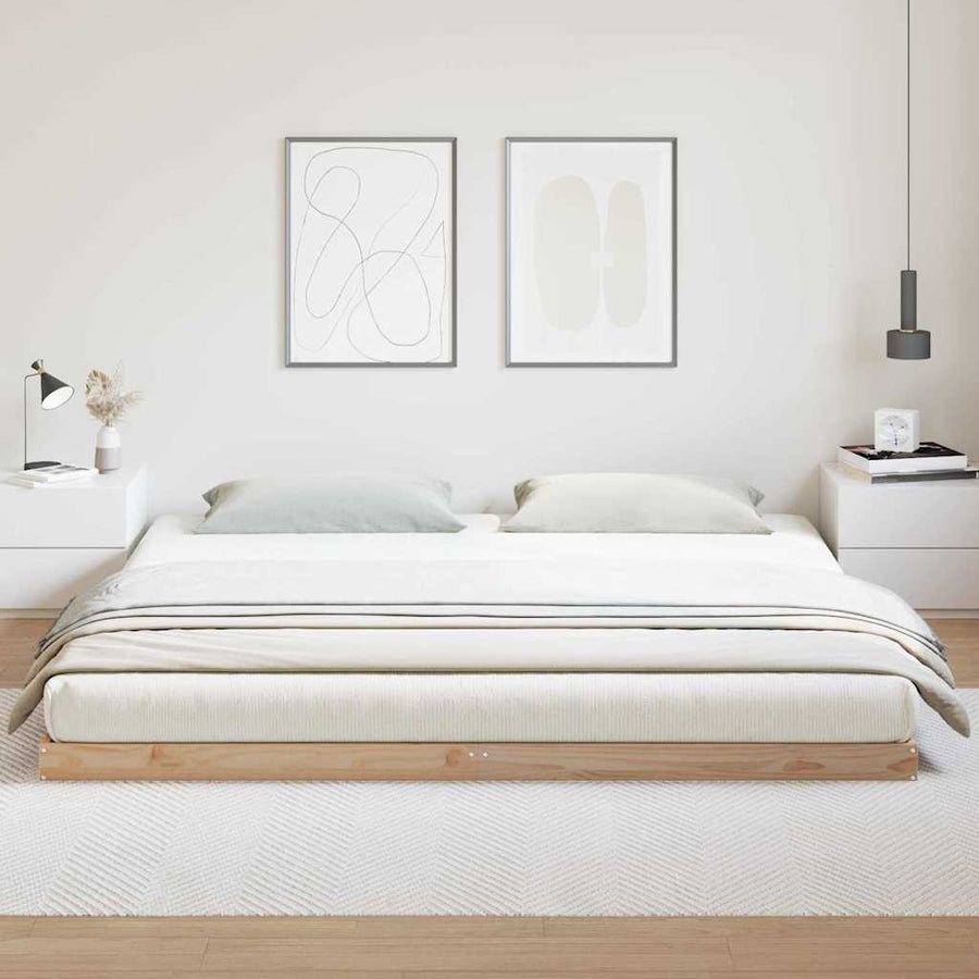 Bedframe Naturel 213.5 x 104 x 9 cm Massief grenenhout