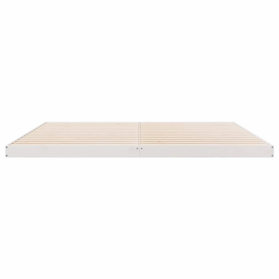 Bedframe Wit 213.5 x 104 x 9 cm Massief grenenhout