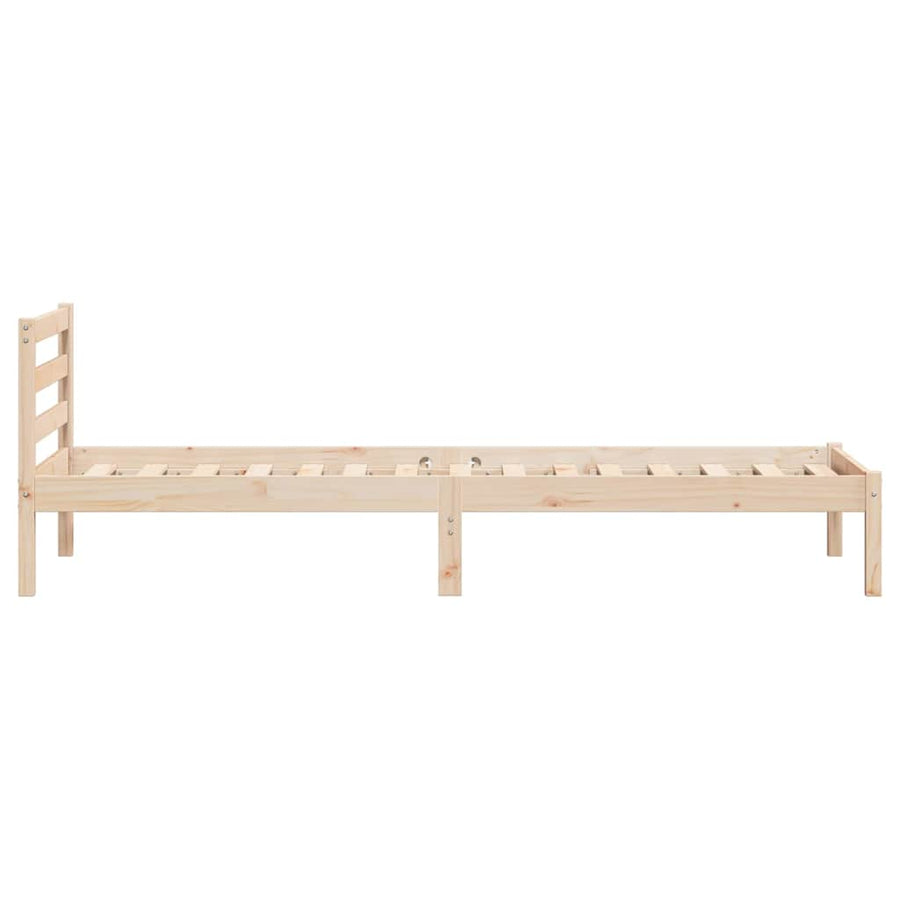 Bedframe Bruin 215,5 x 85,5 x 69,5 cm Massief Vurenhout