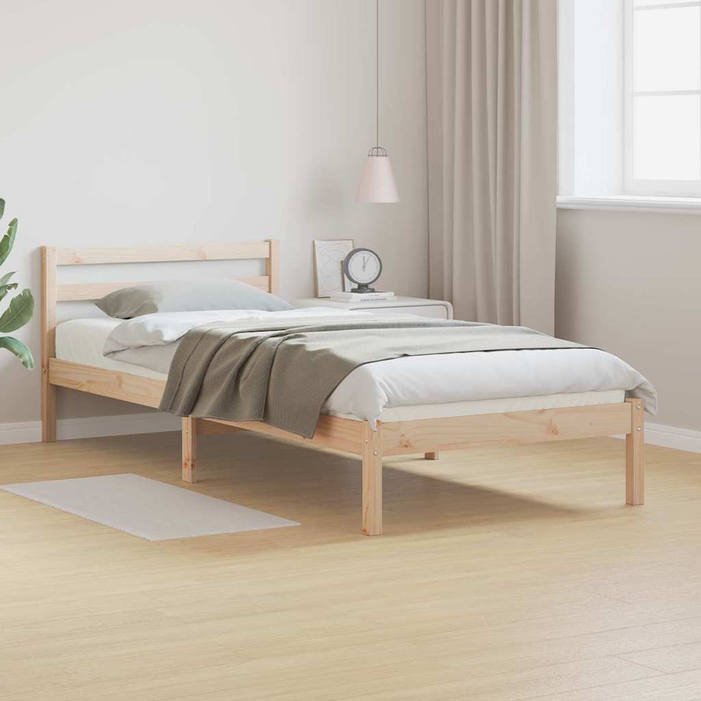 Bedframe Bruin 215,5 x 105,5 x 69,5 cm Massief Vurenhout