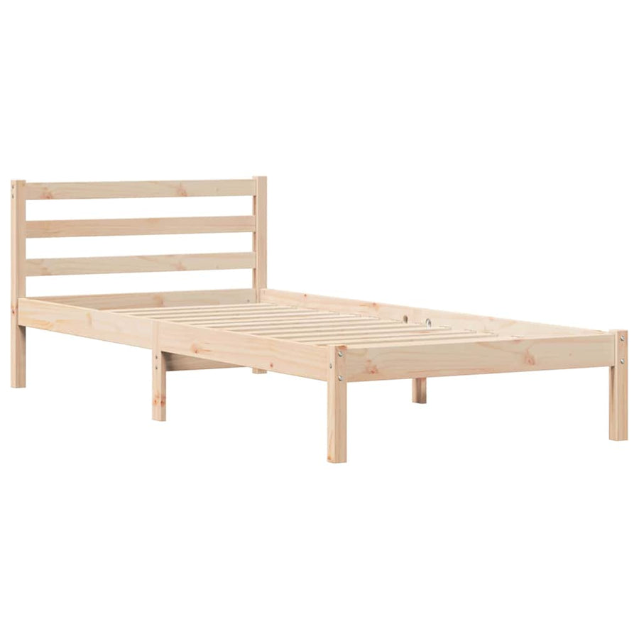 Bedframe Bruin 215,5 x 105,5 x 69,5 cm Massief Vurenhout