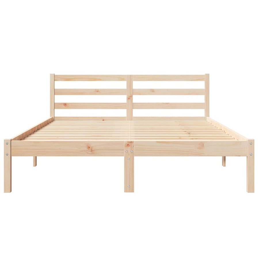 Bedframe Bruin 215,5 x 145,5 x 69,5 cm Massief Vurenhout