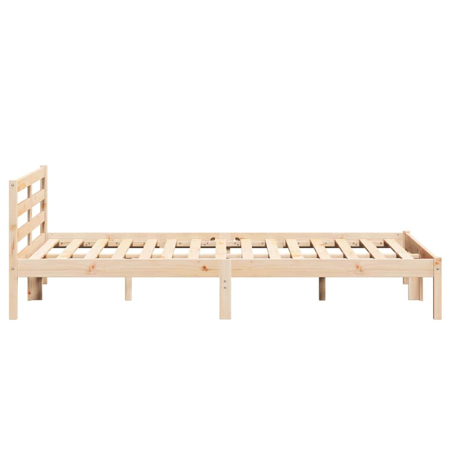 Bedframe Bruin 215,5 x 145,5 x 69,5 cm Massief Vurenhout