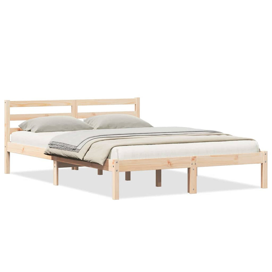 Bedframe Bruin 215,5 x 165,5 x 69,5 cm Massief Vurenhout