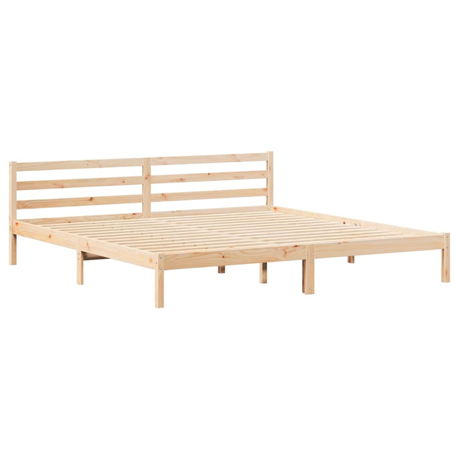 Bedframe Bruin 215,5 x 185,5 x 69,5 cm Massief Vurenhout