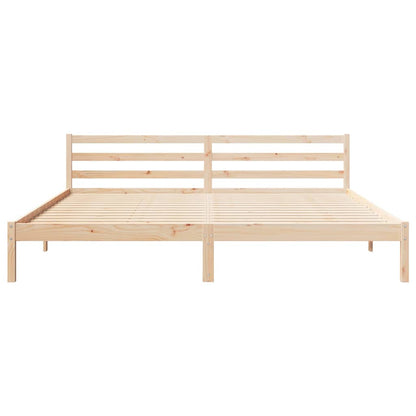 Bedframe Bruin 215,5 x 185,5 x 69,5 cm Massief Vurenhout