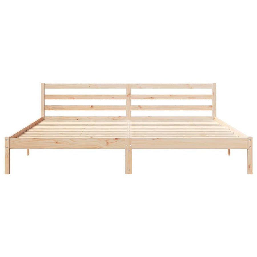 Bedframe Bruin 215,5 x 185,5 x 69,5 cm Massief Vurenhout