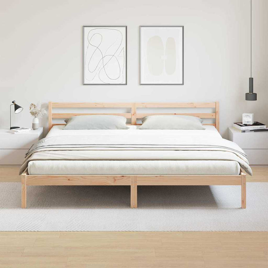 Bedframe Bruin 215,5 x 205,5 x 69,5 cm Massief Vurenhout
