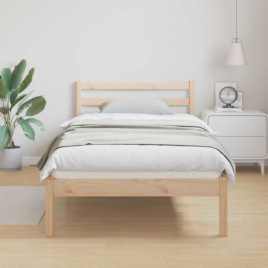 Bedframe Bruin 225,5 x 95,5 x 69,5 cm Massief Vurenhout