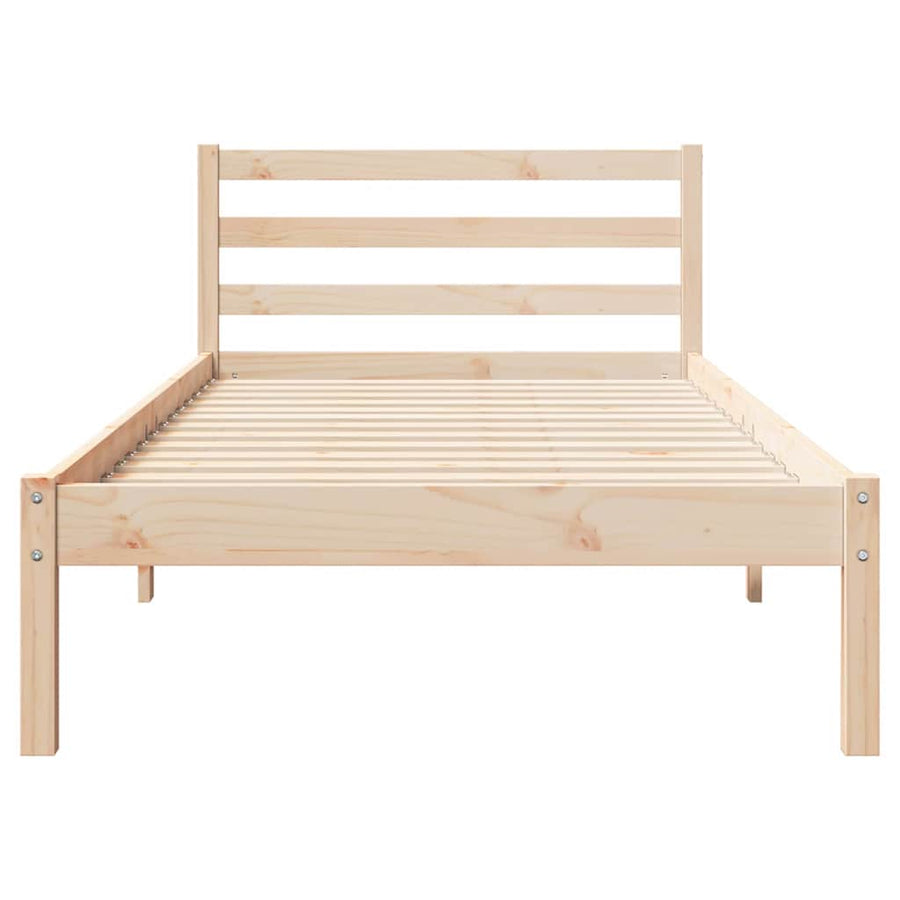 Bedframe Bruin 225,5 x 95,5 x 69,5 cm Massief Vurenhout