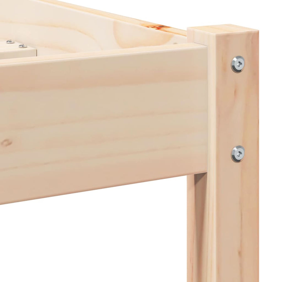Bedframe Bruin 225,5 x 105,5 x 69,5 cm Massief Vurenhout