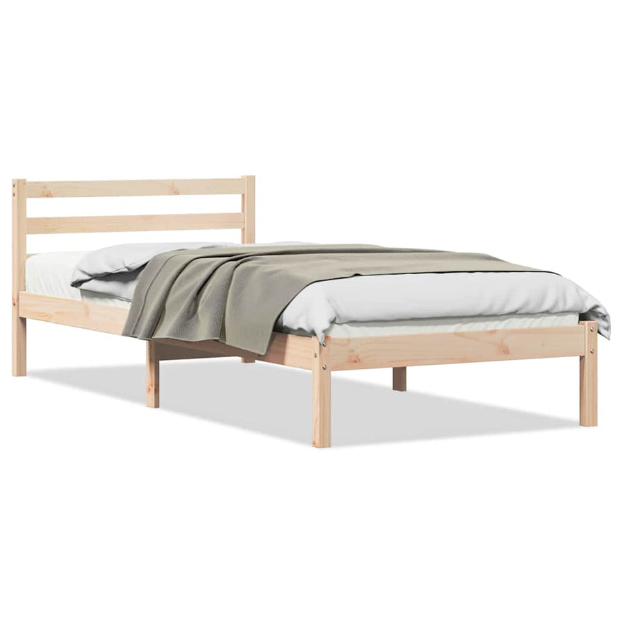Bedframe Bruin 225,5 x 105,5 x 69,5 cm Massief Vurenhout